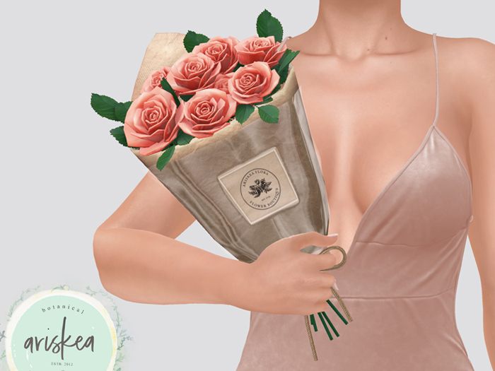 Ariskea[Fleurs] Roses Bouquet [Salmon]