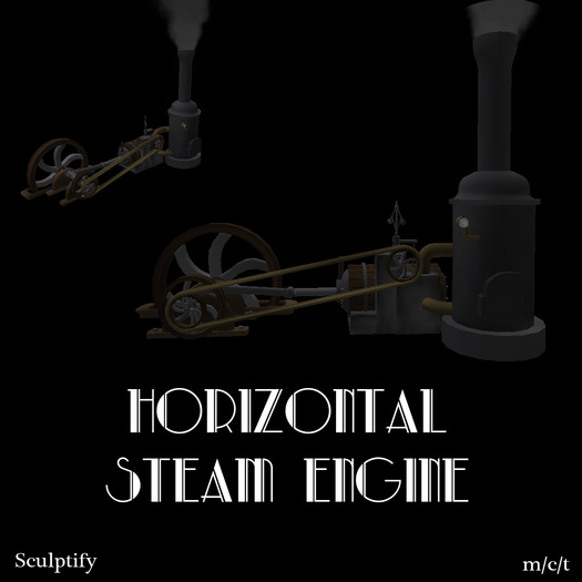 Horizontal Steam Engine - Full Perms Steampunk