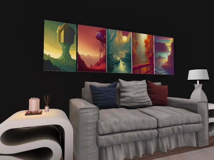 "Alien worlds - Wall art"