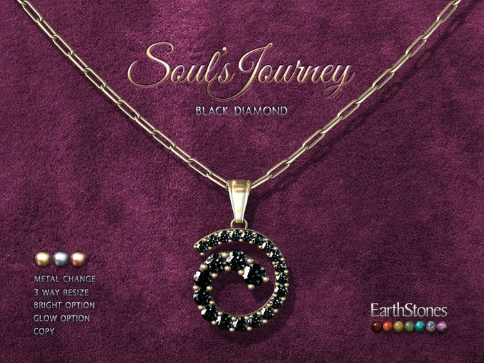 EarthStones Soul's Journey Necklace ~ Black Diamond