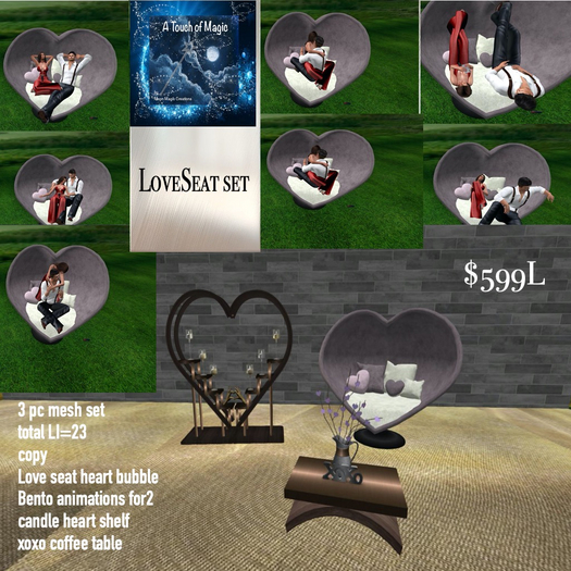 LOVESEAT SET-BOX LI=23