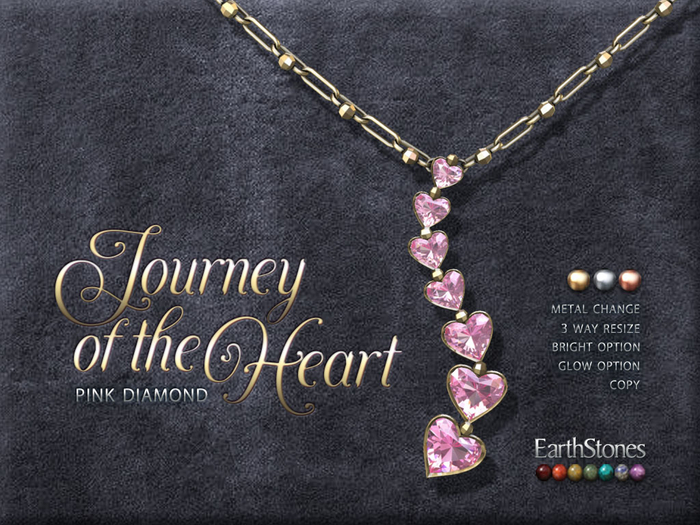 EarthStones Journey of the Heart Necklace ~ Pink Diamond