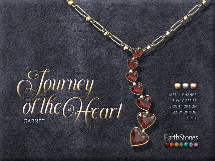 EarthStones Journey of the Heart Necklace ~ Garnet