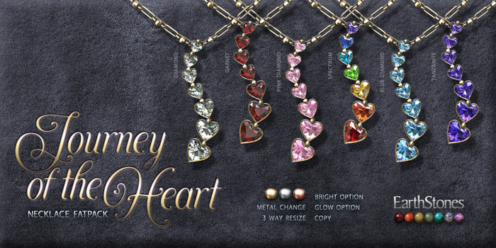 EarthStones Journey of the Heart Necklace ~ Fatpack