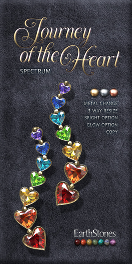 EarthStones Journey of the Heart Earrings ~ Spectrum