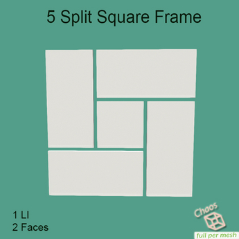 Second Life Marketplace - 5 Split Square Frame