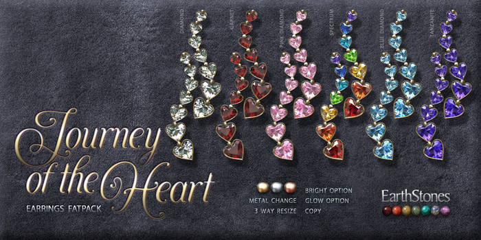 EarthStones Journey of the Heart Earrings ~ Fatpack