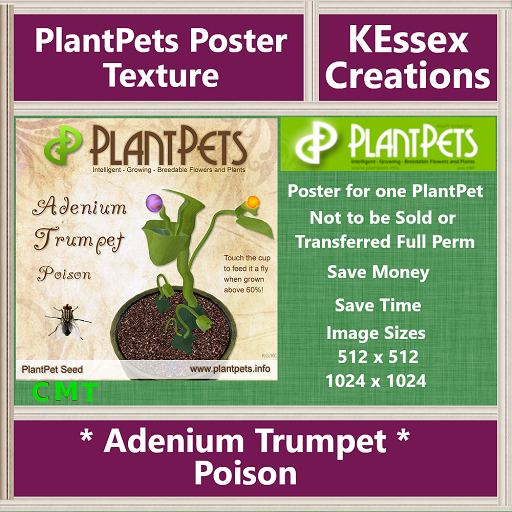 PLANTPETS POSTER ADENIUM TRUMPET POISON common