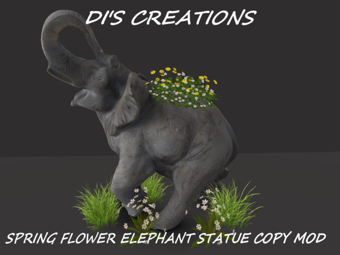 SPRING FLOWER ELEPHANT STATUE