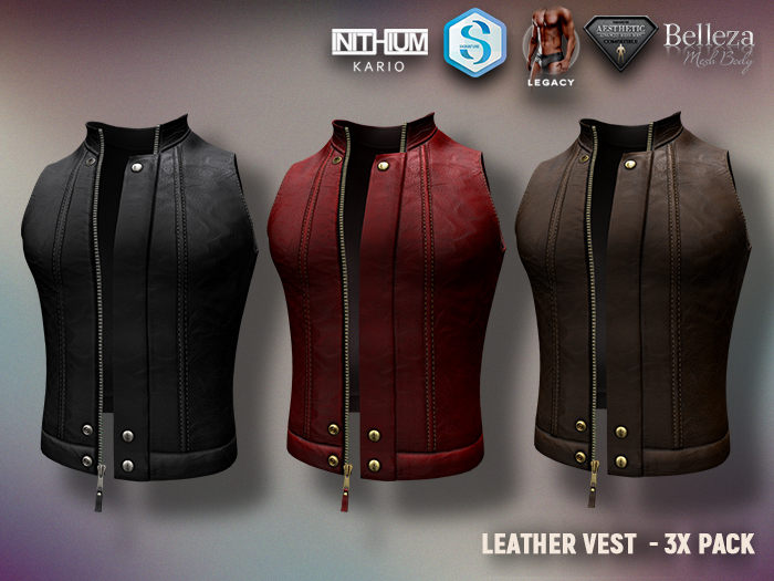 [7/11] Vest Leather - 3x Pack