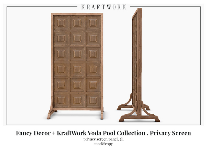 Fancy Decor + KraftWork Voda Privacy Screen (ADD)