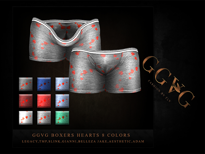 GGVG BOXERS HEARTS 8 COLORS
