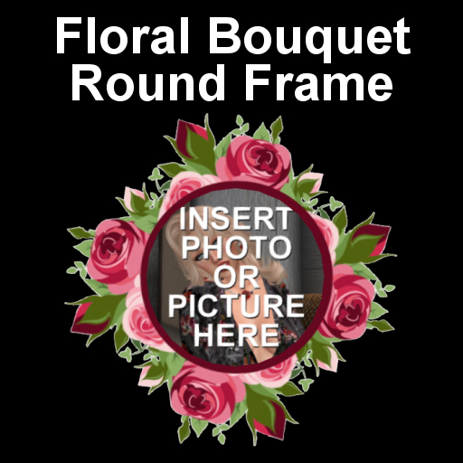 Floral Bouquet Round Picture or Photo Frame