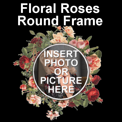 Floral Roses Round Picture or Photo Frame