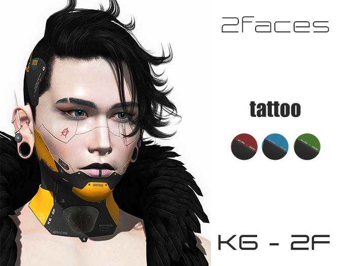 2faces - K6 - 2F face tattoo set1