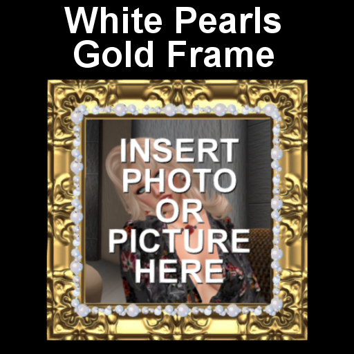 White Pearls Gold Picture or Photo Frame