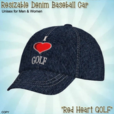 Denim Baseball Cap (BOXED) RED HEART GOLF