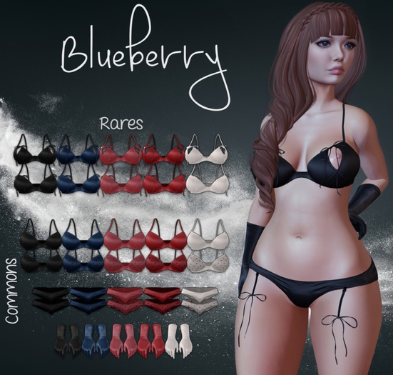 29. Blueberry / Common / - Panties (Polka) - Fire (Boxed) (M)