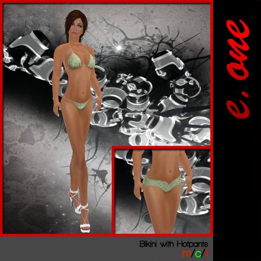 e.one Bikini Flower Green