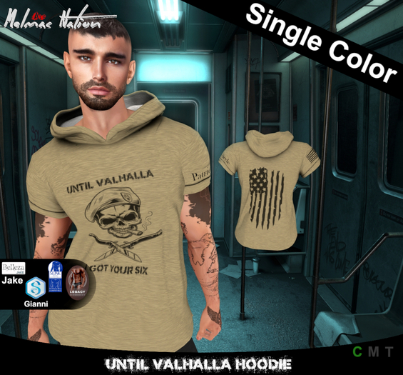 Until Valhalla Hoodie Tan