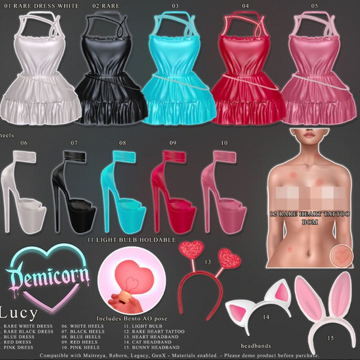 Demicorn - Lucy - Complete Set RED - GENX