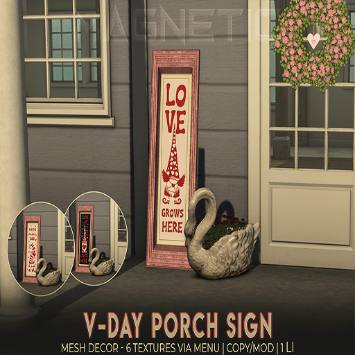 Magnetic - V-Day Porch Sign