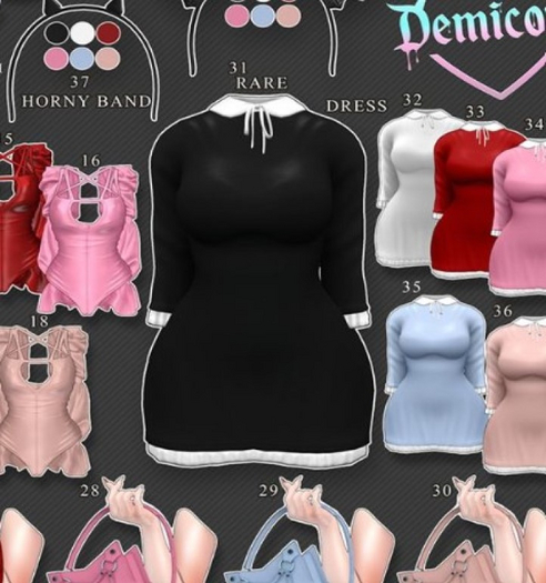 DEMICORN - COVEN - BLACK DRESS RARE PETITE