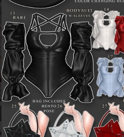 DEMICORN - COVEN - BODYSUIT BLACK RARE REBORN