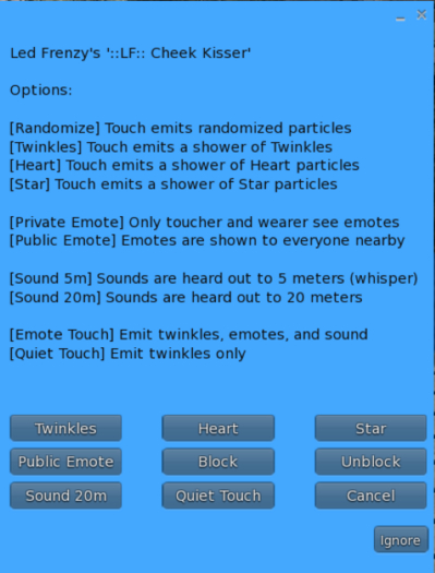:: LF :: Configurable Cheek Kisser v0.9.2.1