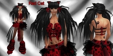 KL RED CAT- NEKO DRESS- EARS- TAIL- NEKO BOOTS- CASUAL DRESS- SEXY DRESS- PARTY- NEKO