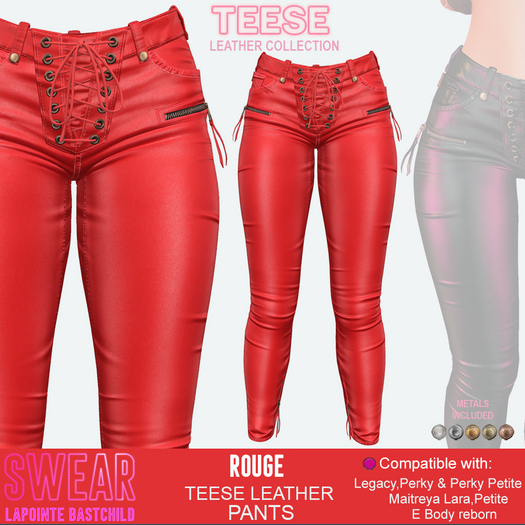 Leather Pants Teese ROUGE
