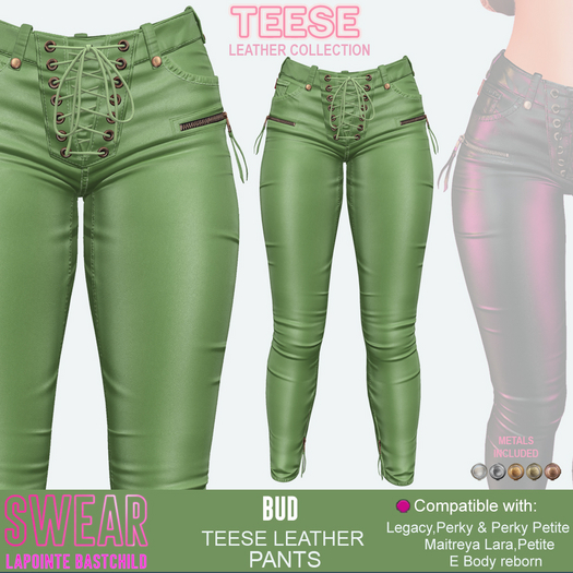 Leather Pants Teese GREEN