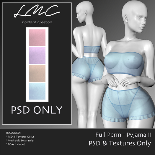 LMC PSD - Pyjama II - PSD & Textures ONLY !!!