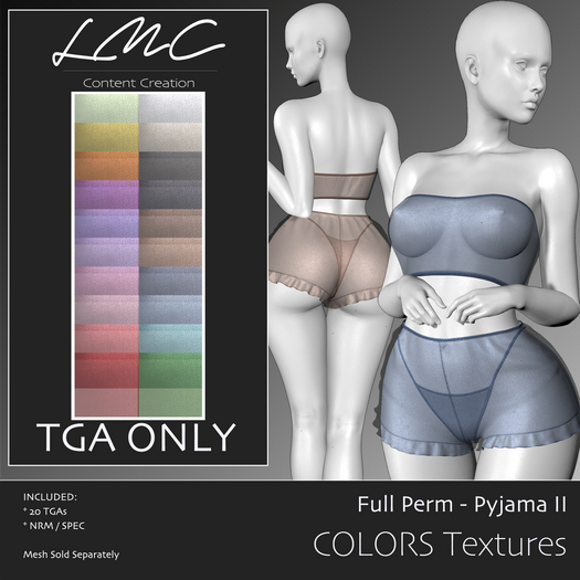 LMC TGA - Colors - Textures for the LMC Pyjama II - 