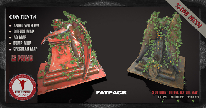 (Efe Design) Angel With ivy Statue Fatpack Fullperm 