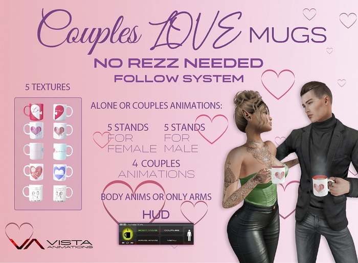 VISTA ANIMATIONS-COUPLES LOVE MUGS-V1 BOX