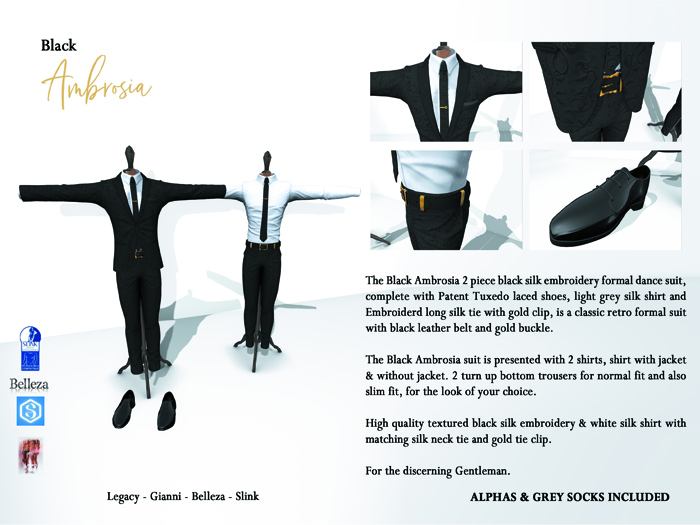 Sharp Black Ambrosia suit set