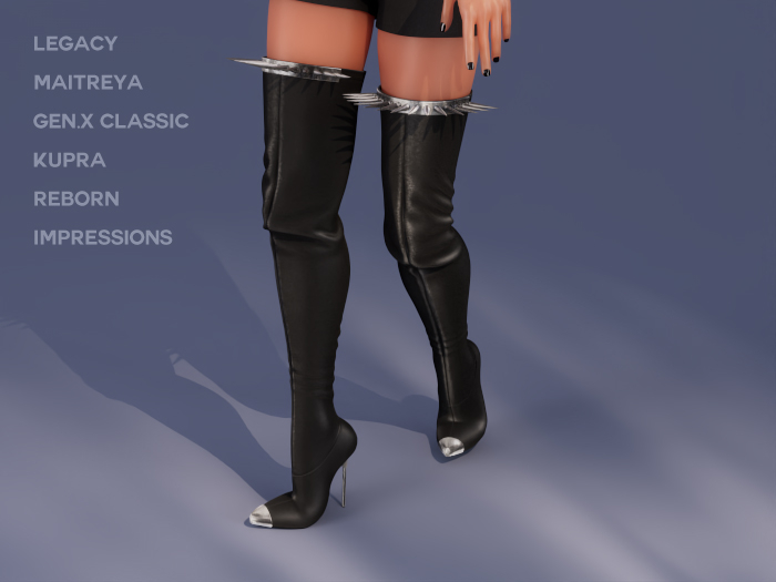 $NT Spike Boots BLACK