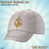 Resizable Baseball Cap (BOXED) GOLD ANCHOR