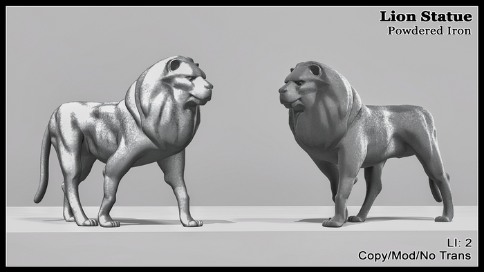 ~L:B~ Lion Statue-Powdered Iron