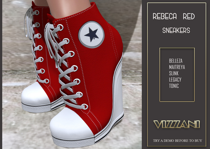 FANTASTICS SPORT SHOES MESH MOD. REBECA RED SNEAKERS- CREATED BY VIZZANI.