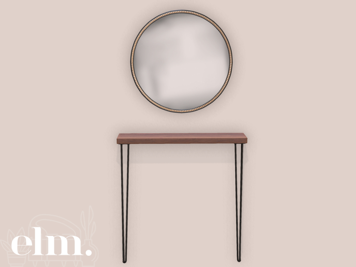 Elm. Lissa Console Table & Mirror Pack