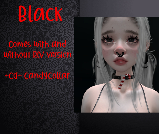 +CD+ Candy cane collar black (boxed)