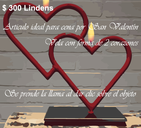 Corazones candelabro