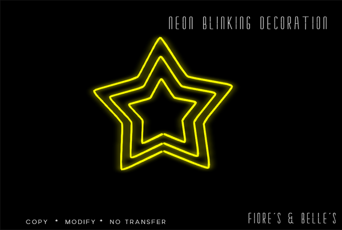 Fiore's STARS Neon Sign 3LI * YELLOW