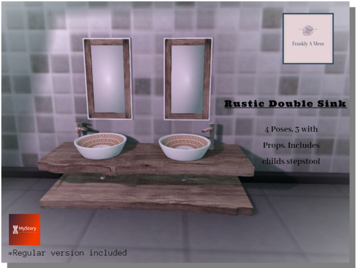 Second Life Marketplace - FAM- Rustic Double Sink
