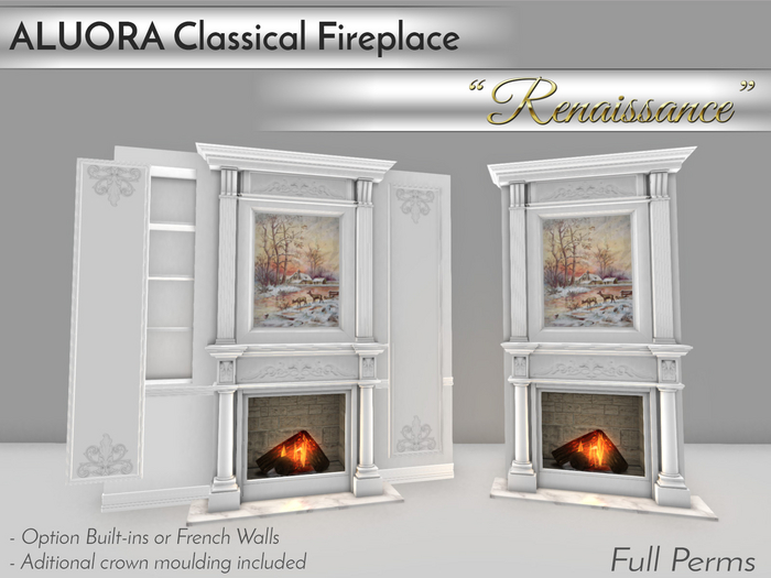 ALUORA Classical Fireplace "Renaissance" - Full Perms