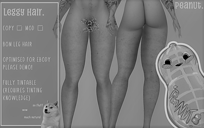 peanut. Leggy Hair Demo
