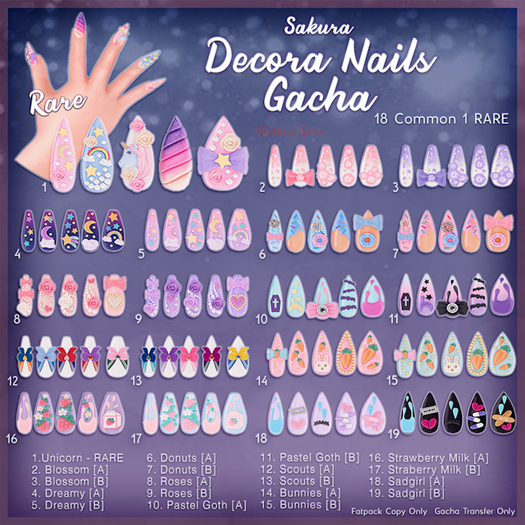 {Sakura} Decora Nails - Lara - Blossom [B]