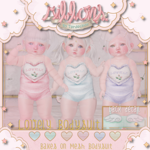 {Ribbons} Lovely Bodysuit - Blue - BOM {Box}